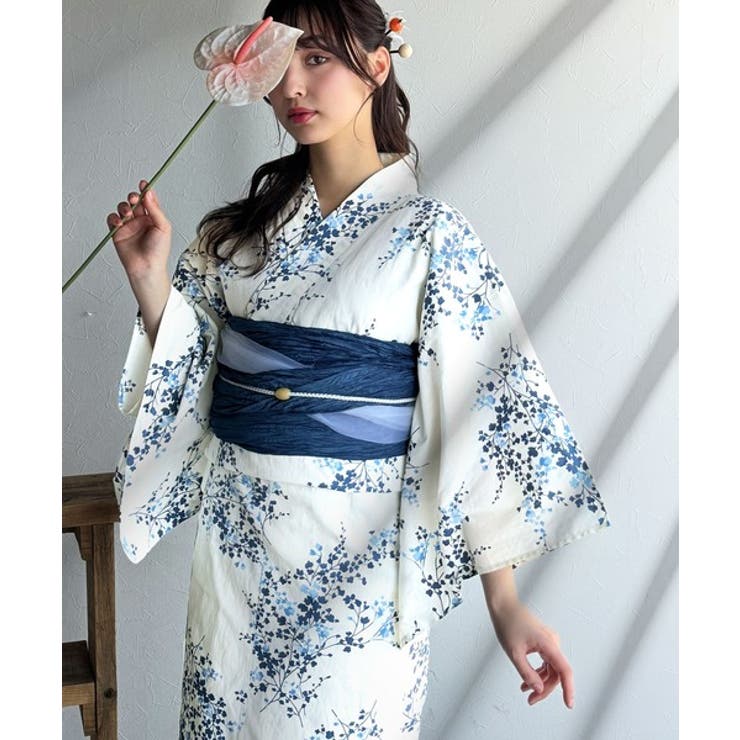 浴衣２点セット。クラシカルモダンな滝流れ浴衣（滝流れ浴衣・帯） | Classical Elf  | 詳細画像35 