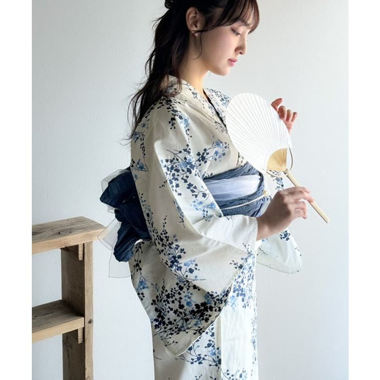 浴衣２点セット。クラシカルモダンな滝流れ浴衣（滝流れ浴衣・帯） | Classical Elf  | 詳細画像42 