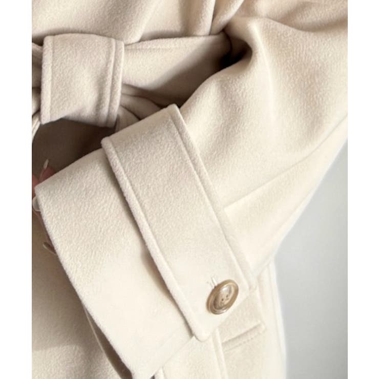 360度上品魅せ。衿2way比翼スタンドウール調ステンカラーコート（ロング丈） | Classical Elf  | 詳細画像40 