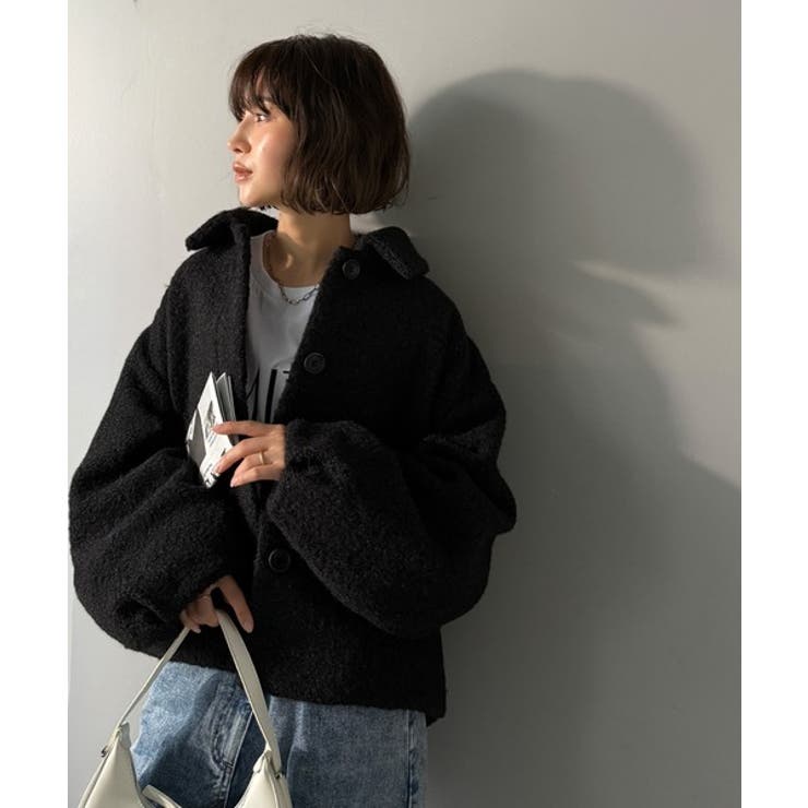 ボリューム感と抜け感の絶妙バランス。コクーン襟付きボアコート | Classical Elf  | 詳細画像12 