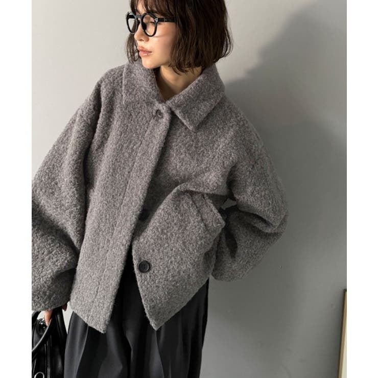 ボリューム感と抜け感の絶妙バランス。コクーン襟付きボアコート | Classical Elf  | 詳細画像28 