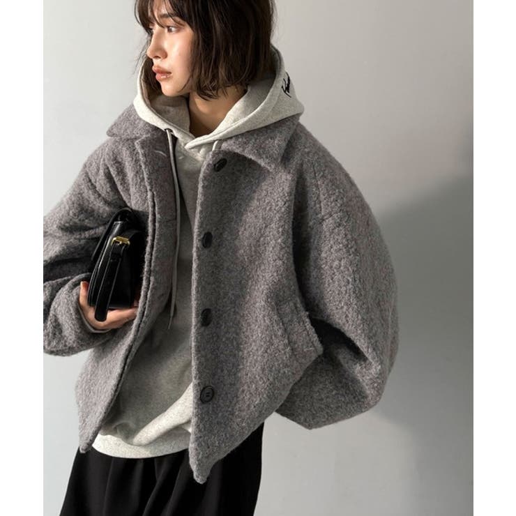 ボリューム感と抜け感の絶妙バランス。コクーン襟付きボアコート | Classical Elf  | 詳細画像29 