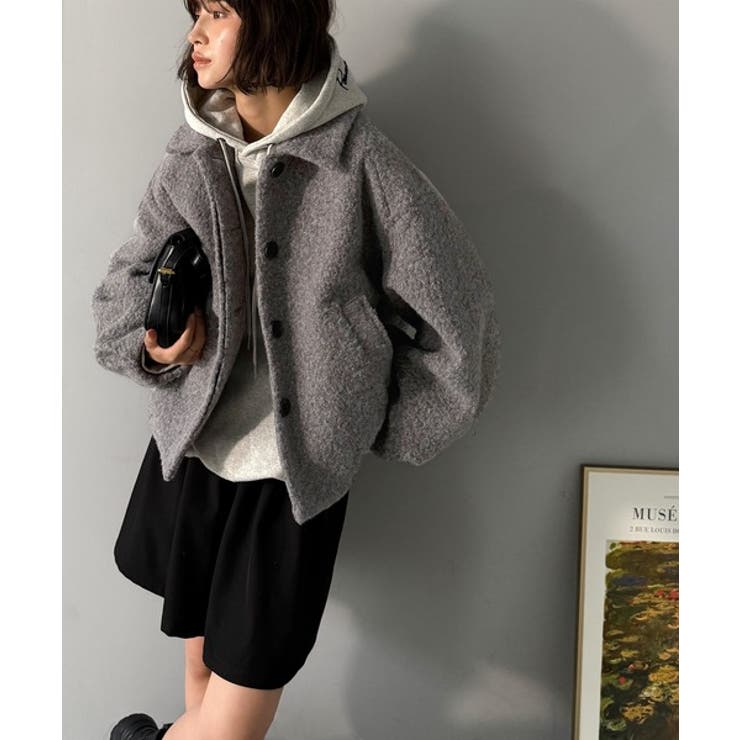 ボリューム感と抜け感の絶妙バランス。コクーン襟付きボアコート | Classical Elf  | 詳細画像31 