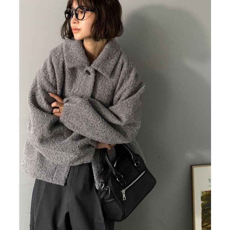 ボリューム感と抜け感の絶妙バランス。コクーン襟付きボアコート | Classical Elf  | 詳細画像33 