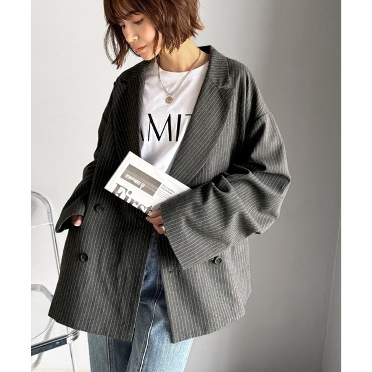 きちんと見えるのに、かたくない。袖タックダブルボタンテーラードジャケット（長袖） | Classical Elf  | 詳細画像10 