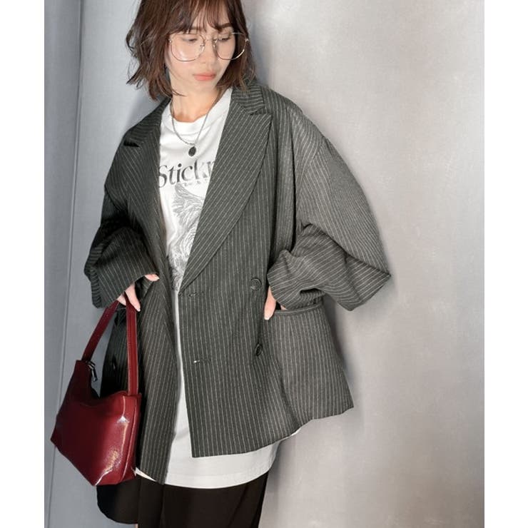 きちんと見えるのに、かたくない。袖タックダブルボタンテーラードジャケット（長袖） | Classical Elf  | 詳細画像15 