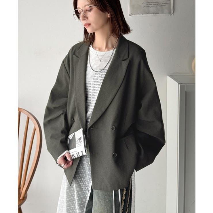 きちんと見えるのに、かたくない。袖タックダブルボタンテーラードジャケット（長袖） | Classical Elf  | 詳細画像20 