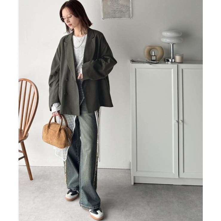 きちんと見えるのに、かたくない。袖タックダブルボタンテーラードジャケット（長袖） | Classical Elf  | 詳細画像21 