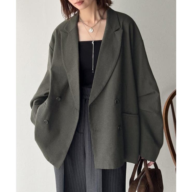 きちんと見えるのに、かたくない。袖タックダブルボタンテーラードジャケット（長袖） | Classical Elf  | 詳細画像22 