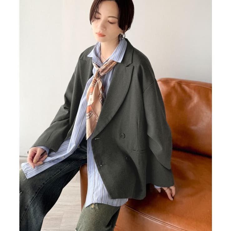 きちんと見えるのに、かたくない。袖タックダブルボタンテーラードジャケット（長袖） | Classical Elf  | 詳細画像25 