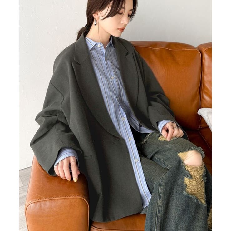 きちんと見えるのに、かたくない。袖タックダブルボタンテーラードジャケット（長袖） | Classical Elf  | 詳細画像28 