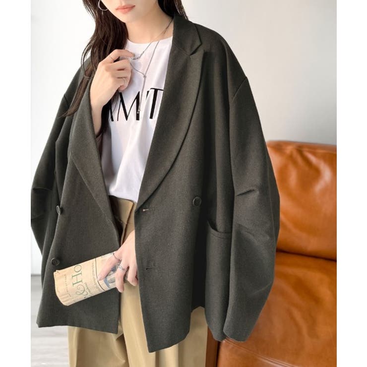 きちんと見えるのに、かたくない。袖タックダブルボタンテーラードジャケット（長袖） | Classical Elf  | 詳細画像32 