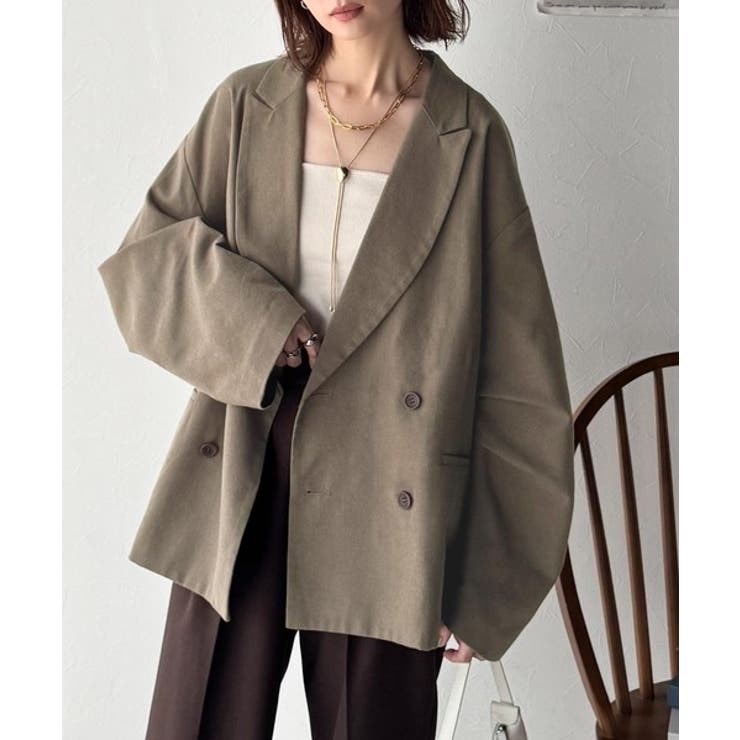 きちんと見えるのに、かたくない。袖タックダブルボタンテーラードジャケット（長袖） | Classical Elf  | 詳細画像35 