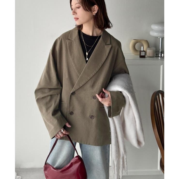 きちんと見えるのに、かたくない。袖タックダブルボタンテーラードジャケット（長袖） | Classical Elf  | 詳細画像38 