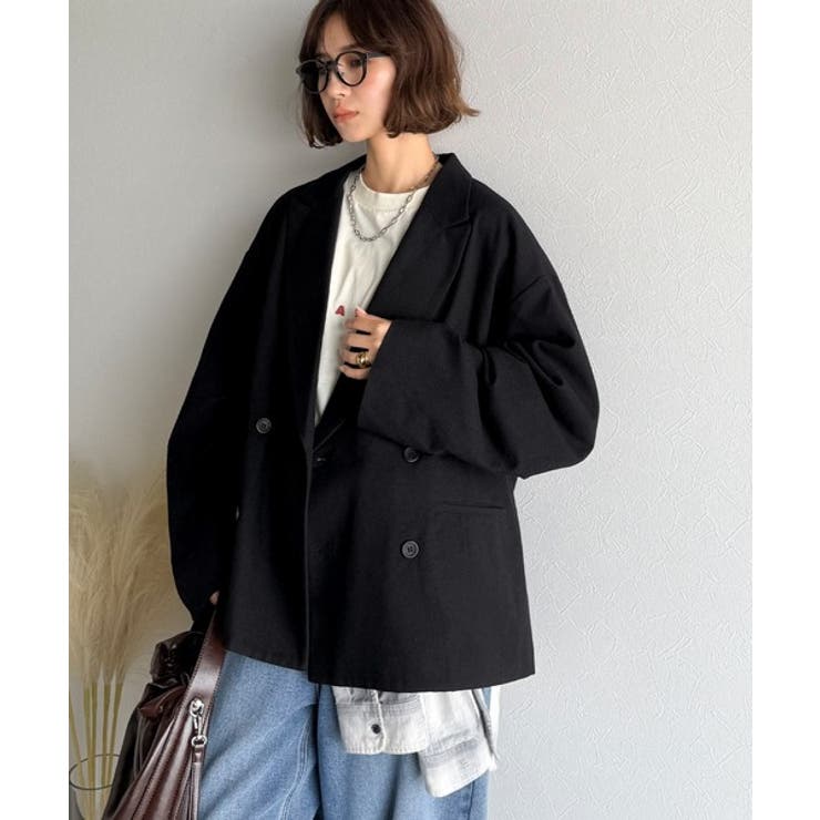 きちんと見えるのに、かたくない。袖タックダブルボタンテーラードジャケット（長袖） | Classical Elf  | 詳細画像5 