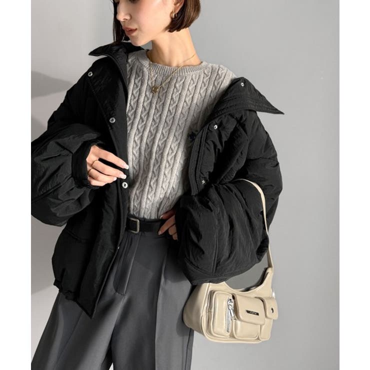 防寒もお洒落も叶える。スタンドカラーモンスターダウンジャケット（オーバーサイズ） | Classical Elf  | 詳細画像4 