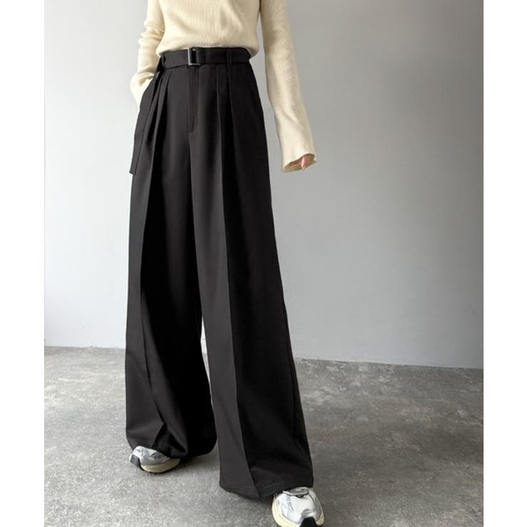 美脚も、こなれ感も！一本で叶う♪大人のワイドパンツ。ベルテッドワイドイージースラ… | Classical Elf  | 詳細画像7 