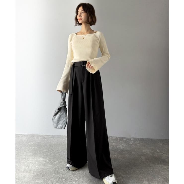 美脚も、こなれ感も！一本で叶う♪大人のワイドパンツ。ベルテッドワイドイージースラ… | Classical Elf  | 詳細画像9 