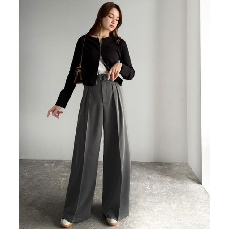 美脚も、こなれ感も！一本で叶う♪大人のワイドパンツ。ベルテッドワイドイージースラ… | Classical Elf  | 詳細画像12 