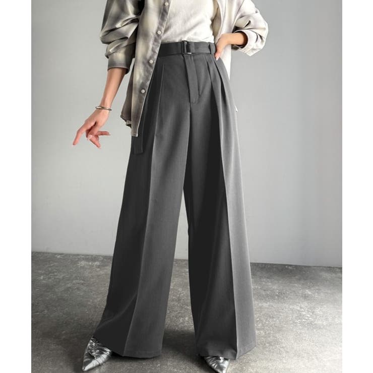 美脚も、こなれ感も！一本で叶う♪大人のワイドパンツ。ベルテッドワイドイージースラ… | Classical Elf  | 詳細画像13 