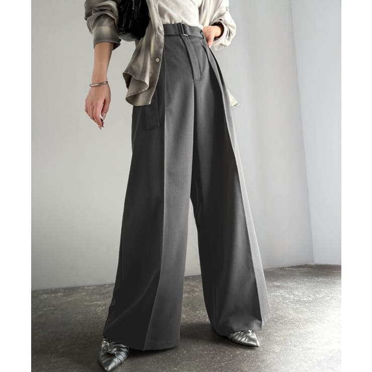 美脚も、こなれ感も！一本で叶う♪大人のワイドパンツ。ベルテッドワイドイージースラ… | Classical Elf  | 詳細画像15 