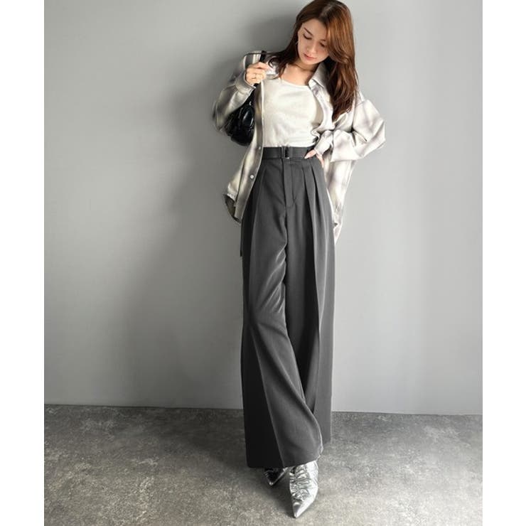 美脚も、こなれ感も！一本で叶う♪大人のワイドパンツ。ベルテッドワイドイージースラ… | Classical Elf  | 詳細画像16 