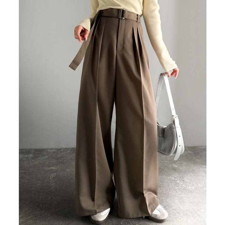 美脚も、こなれ感も！一本で叶う♪大人のワイドパンツ。ベルテッドワイドイージースラ… | Classical Elf  | 詳細画像18 