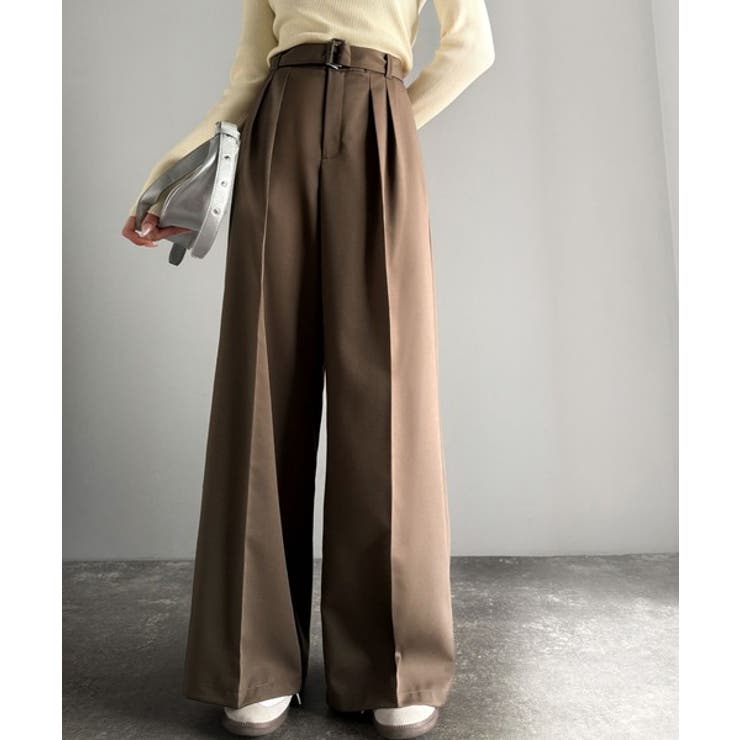 美脚も、こなれ感も！一本で叶う♪大人のワイドパンツ。ベルテッドワイドイージースラ… | Classical Elf  | 詳細画像19 