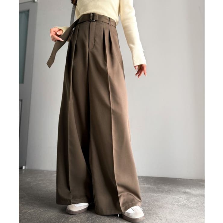 美脚も、こなれ感も！一本で叶う♪大人のワイドパンツ。ベルテッドワイドイージースラ… | Classical Elf  | 詳細画像21 