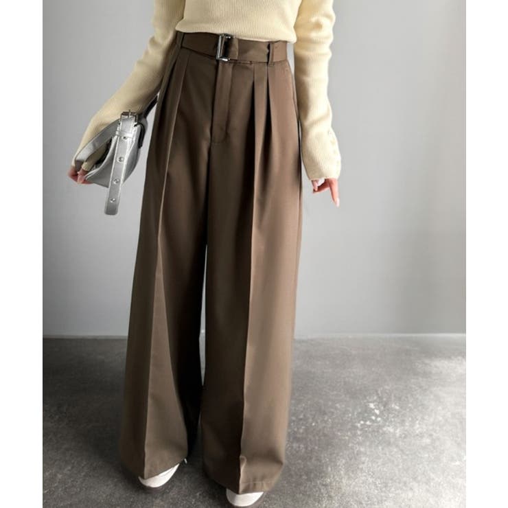 美脚も、こなれ感も！一本で叶う♪大人のワイドパンツ。ベルテッドワイドイージースラ… | Classical Elf  | 詳細画像22 