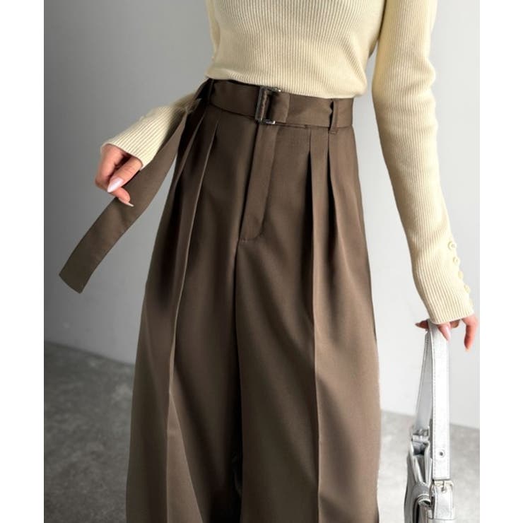 美脚も、こなれ感も！一本で叶う♪大人のワイドパンツ。ベルテッドワイドイージースラ… | Classical Elf  | 詳細画像23 