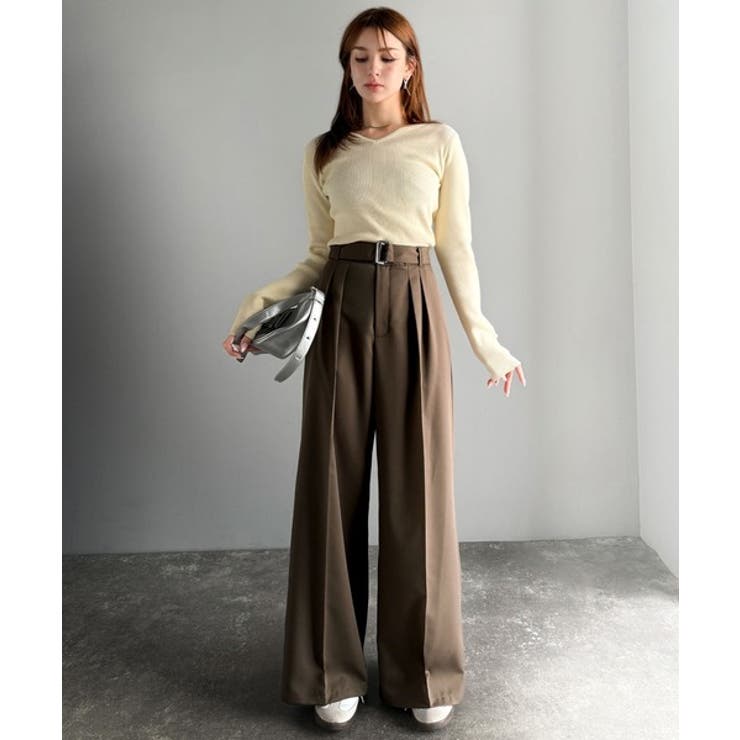 美脚も、こなれ感も！一本で叶う♪大人のワイドパンツ。ベルテッドワイドイージースラ… | Classical Elf  | 詳細画像24 