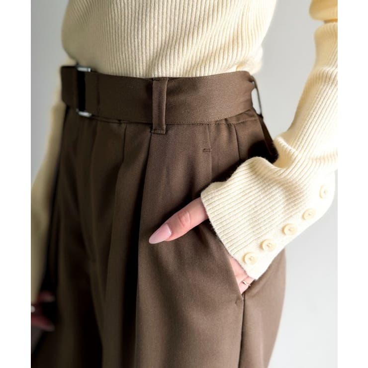 美脚も、こなれ感も！一本で叶う♪大人のワイドパンツ。ベルテッドワイドイージースラ… | Classical Elf  | 詳細画像26 