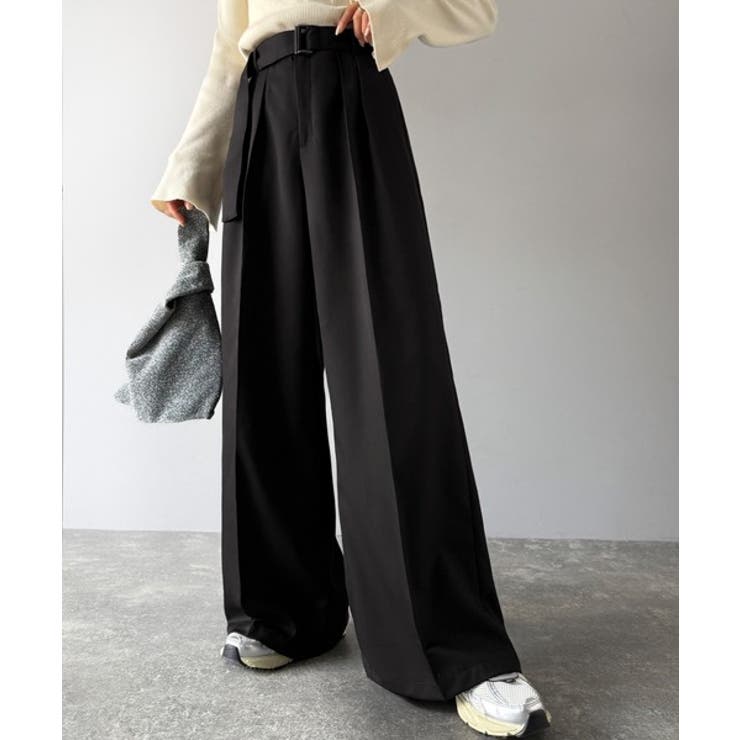 美脚も、こなれ感も！一本で叶う♪大人のワイドパンツ。ベルテッドワイドイージースラ… | Classical Elf  | 詳細画像1 