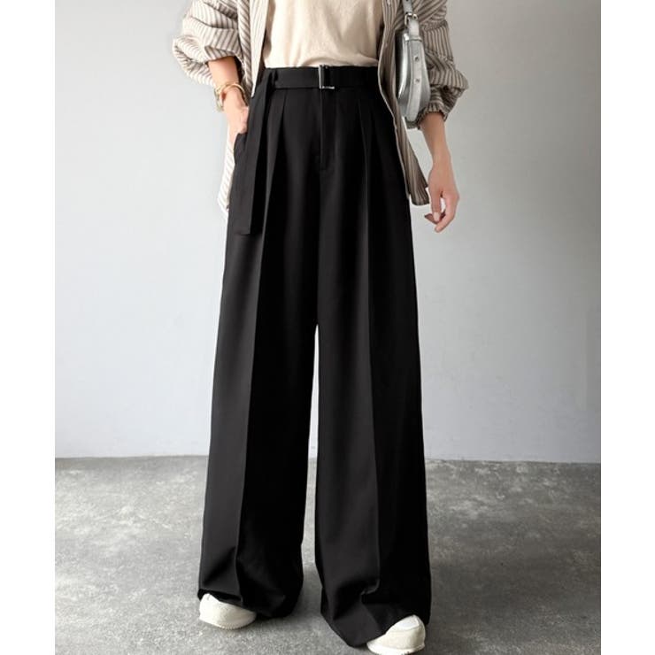 美脚も、こなれ感も！一本で叶う♪大人のワイドパンツ。ベルテッドワイドイージースラ… | Classical Elf  | 詳細画像2 