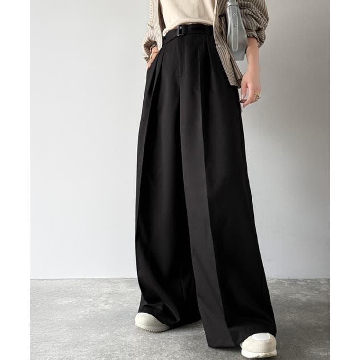 美脚も、こなれ感も！一本で叶う♪大人のワイドパンツ。ベルテッドワイドイージースラ… | Classical Elf  | 詳細画像3 