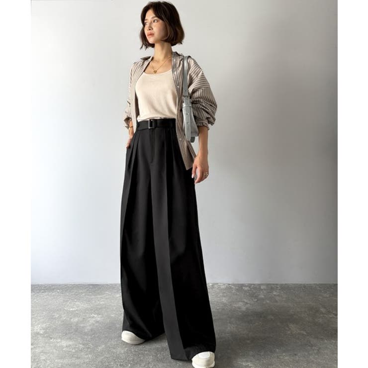 美脚も、こなれ感も！一本で叶う♪大人のワイドパンツ。ベルテッドワイドイージースラ… | Classical Elf  | 詳細画像5 