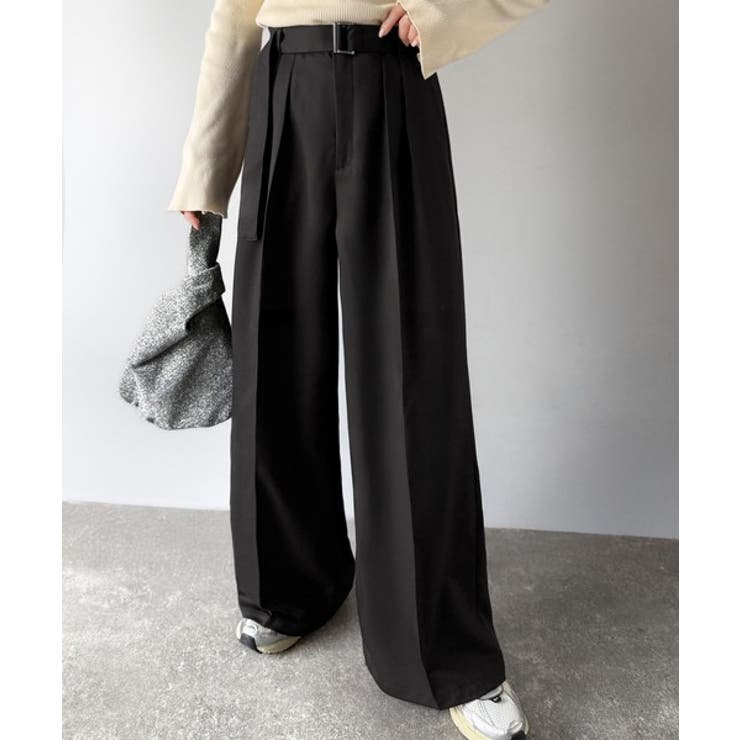 美脚も、こなれ感も！一本で叶う♪大人のワイドパンツ。ベルテッドワイドイージースラ… | Classical Elf  | 詳細画像6 