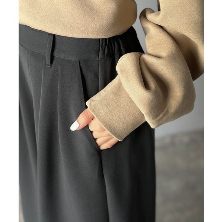 体型カバーも叶う、ラクなのにきれい見え。２タックワイドスラックス | Classical Elf  | 詳細画像30 