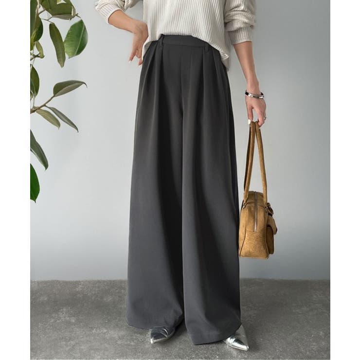 体型カバーも叶う、ラクなのにきれい見え。２タックワイドスラックス | Classical Elf  | 詳細画像35 