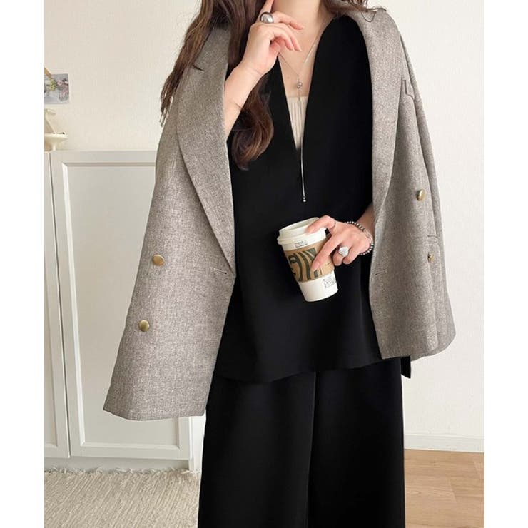 大人の抜け感スタイル◎ディープキーネックベスト(セットアップ可能) | Classical Elf  | 詳細画像11 