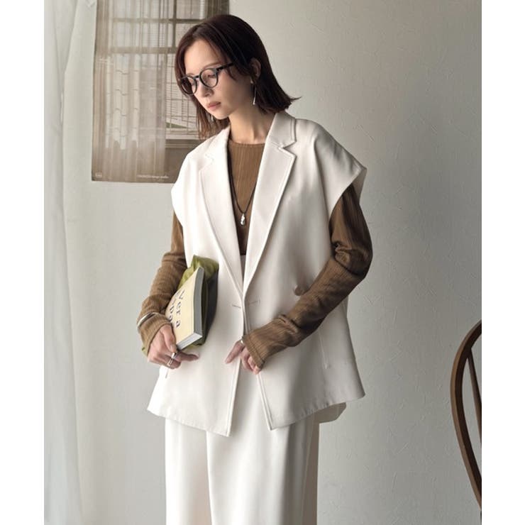 秋コーデの入り口にぴったりの一品。テーラードダブルジレベスト(セットアップ可能) | Classical Elf  | 詳細画像10 