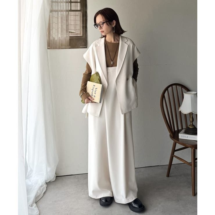 秋コーデの入り口にぴったりの一品。テーラードダブルジレベスト(セットアップ可能) | Classical Elf  | 詳細画像11 