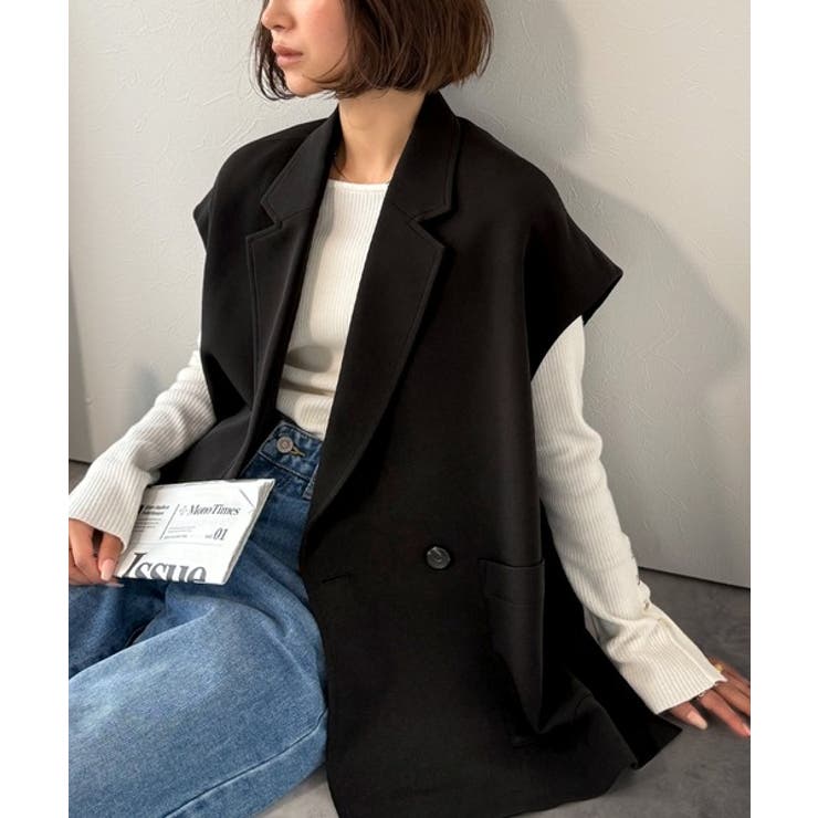 秋コーデの入り口にぴったりの一品。テーラードダブルジレベスト(セットアップ可能) | Classical Elf  | 詳細画像13 