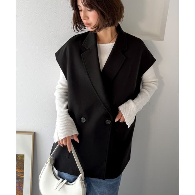 秋コーデの入り口にぴったりの一品。テーラードダブルジレベスト(セットアップ可能) | Classical Elf  | 詳細画像18 