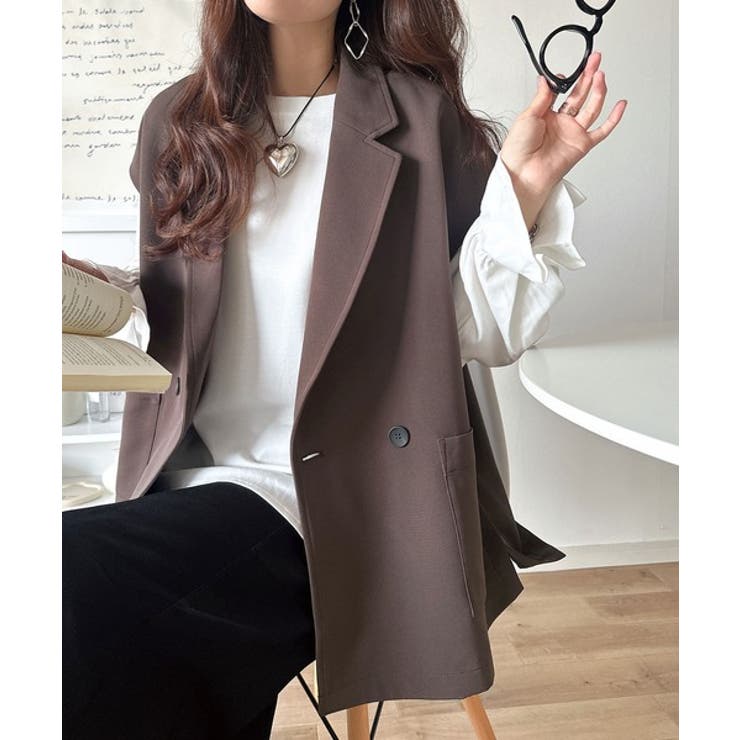 秋コーデの入り口にぴったりの一品。テーラードダブルジレベスト(セットアップ可能) | Classical Elf  | 詳細画像21 