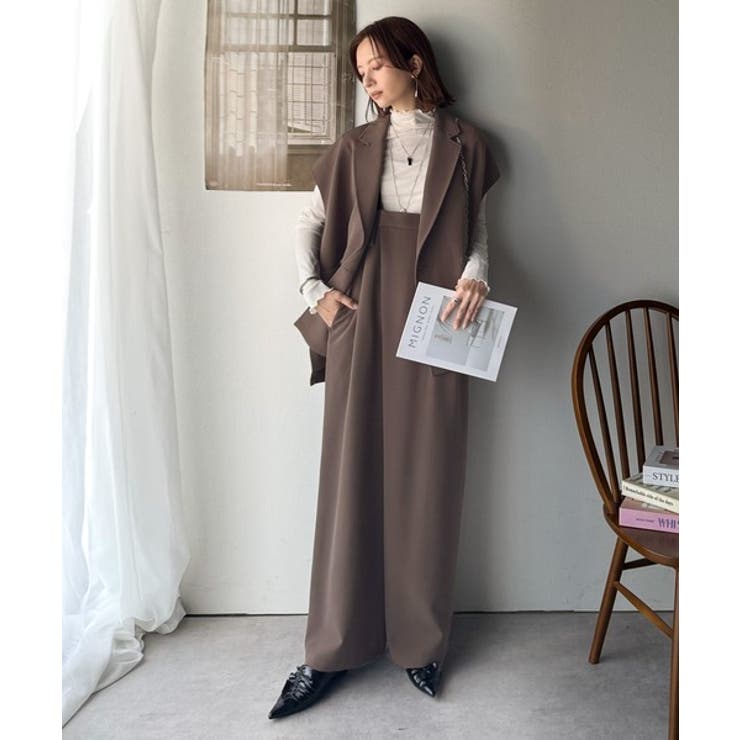 秋コーデの入り口にぴったりの一品。テーラードダブルジレベスト(セットアップ可能) | Classical Elf  | 詳細画像29 