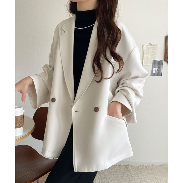 【セットアップ可】自由自在に楽しめる。美シルエットテーラードダブルジャケット | Classical Elf  | 詳細画像6 