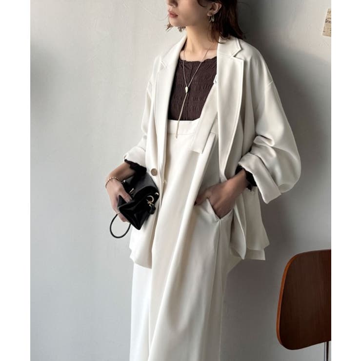 【セットアップ可】自由自在に楽しめる。美シルエットテーラードダブルジャケット | Classical Elf  | 詳細画像12 