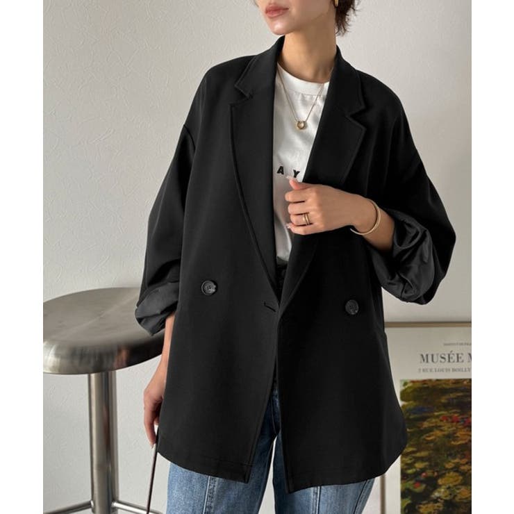 【セットアップ可】自由自在に楽しめる。美シルエットテーラードダブルジャケット | Classical Elf  | 詳細画像18 